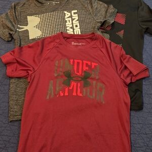 Under Armour Kids' Red and Gray T-Shirts